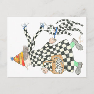MadCatWoman Harlequin Postcard