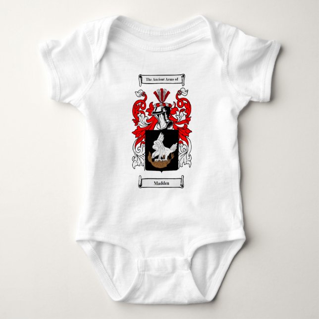 Madden Coat of Arms Baby Bodysuit (Front)