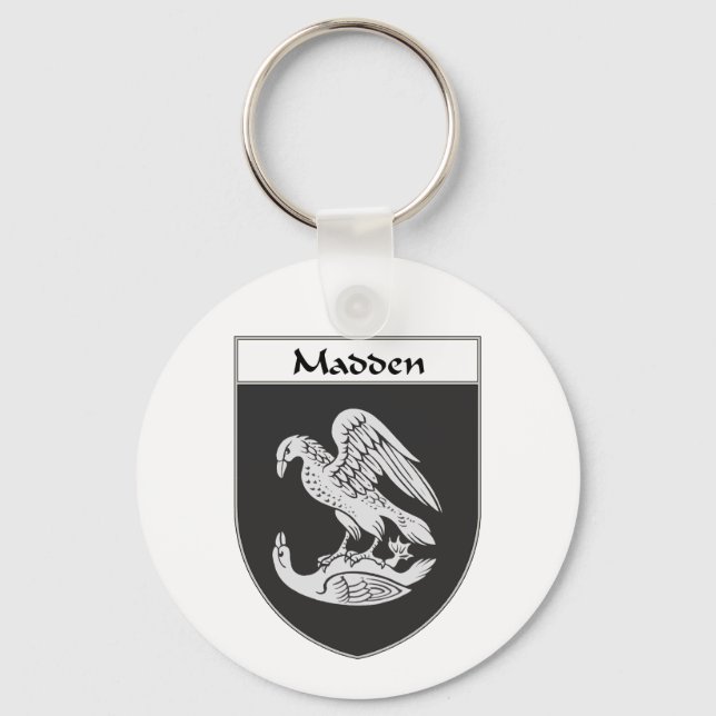 Madden Coat of Arms/Family Crest Key Ring (Front)