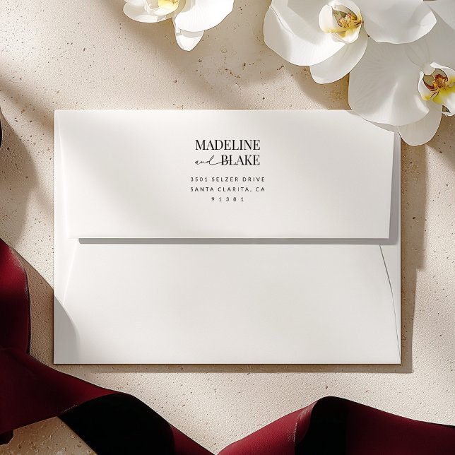 MADDIE Modern Wedding Invitation Envelope  (Creator Uploaded)