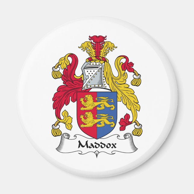 Maddox Family Crest Magnet (Front)