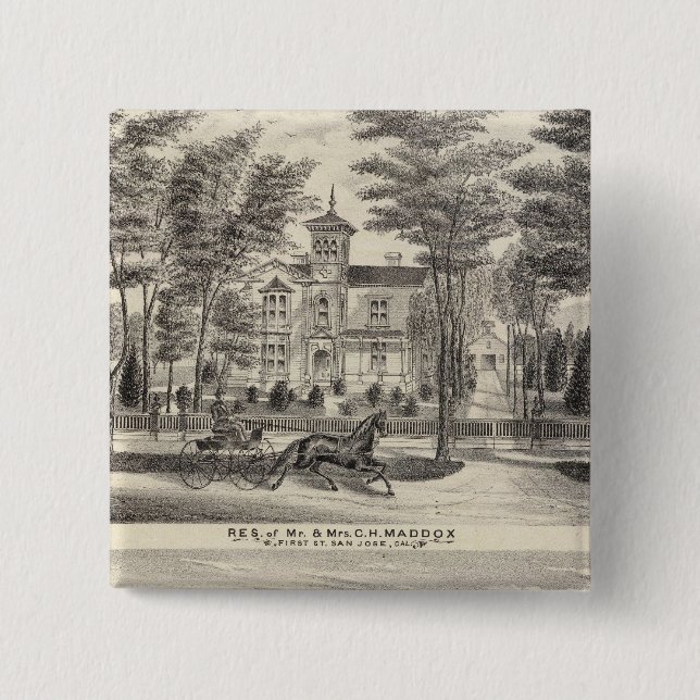 Maddox, Knox residences 15 Cm Square Badge (Front)