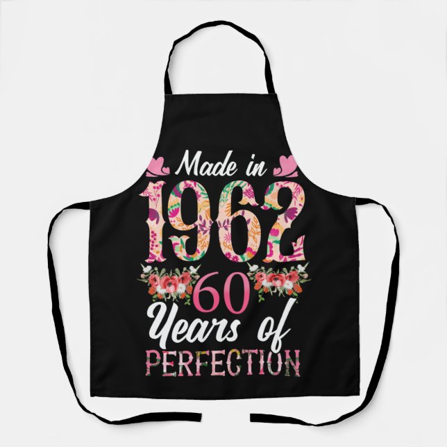 Made  1962 60 Year Old 60th 60 Year Of Perfection Apron (Front)