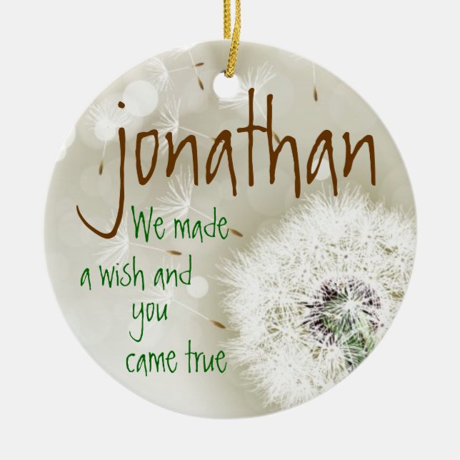 Made a wish Ornament (Front)