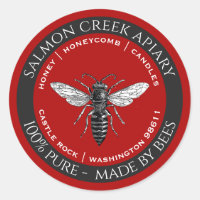 Made By Bees Queen Bee Honey Apiary Products Logo