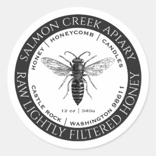 Made By Bees Queen Bee Raw Honey Label