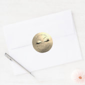 Made By Glitter Lashes Beauty Ombre Gold Makeup Classic Round Sticker (Envelope)