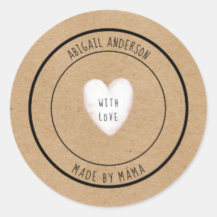 Made by Mama Rustic Custom Girl Lunch Box Label