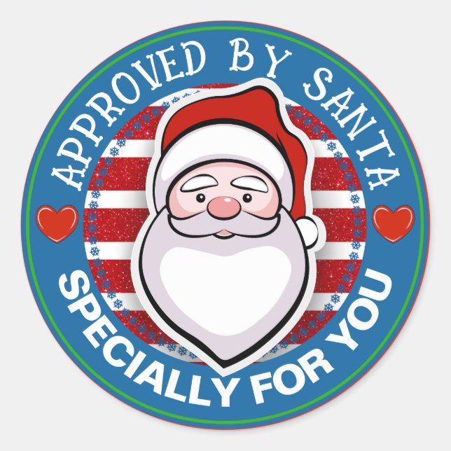 Made by Santa Classic Round Sticker (Front)