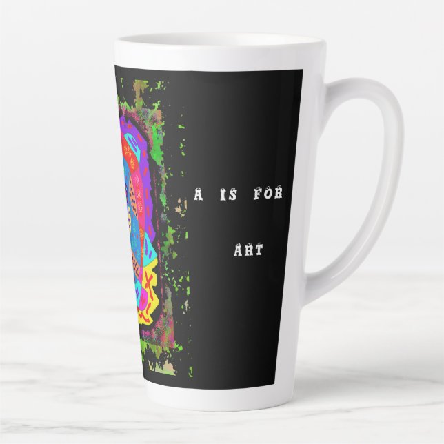 Made for art lovers abstract design latte mug (Right)