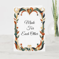 Made For Each Other Romantic Art Nouveau Greeting