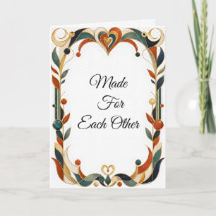 Made For Each Other Romantic Art Nouveau Greeting Card