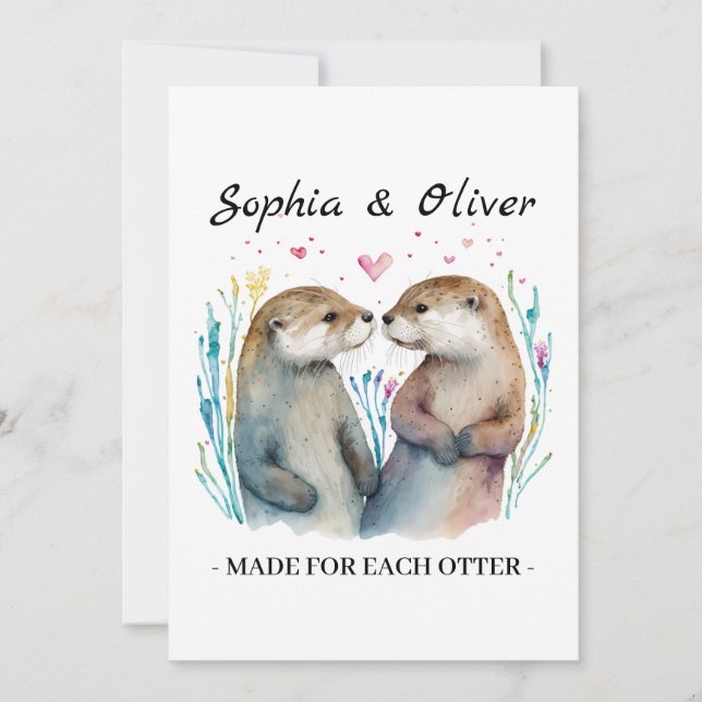 Made For Each Otter Love Valentine's Day Card (Front)
