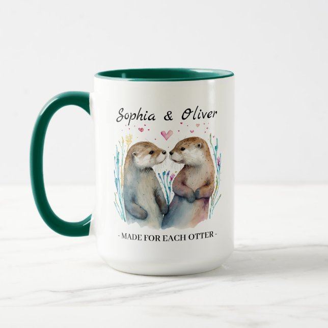 Made For Each Otter Love Valentine's Day Mug (Left)