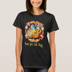 Made For Fall Days Farmhouse Pumpkins And Cute Bea T-Shirt