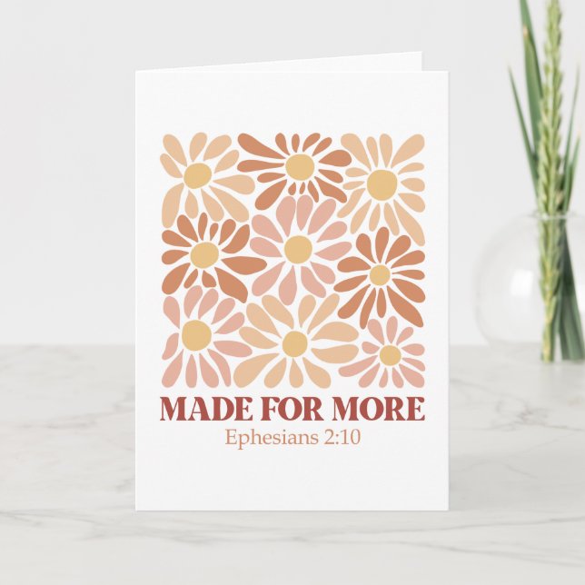 Made for more Bible Verse  Card (Front)