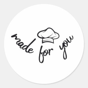 Made for you oval classic round sticker