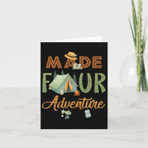 Made Four Adventure 4th Birthday Camping Themed Pa Card