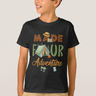 Made Four Adventure 4th Birthday Camping Themed Pa T-Shirt