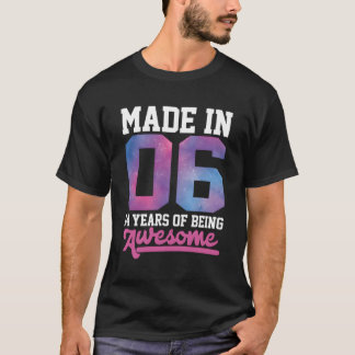 Made In 06 14 Years Of Being Awesome Birthday Gift T-Shirt