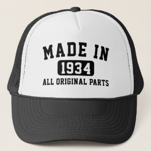 Made in 1934 All Original Parts 90 Birthday Party Trucker Hat