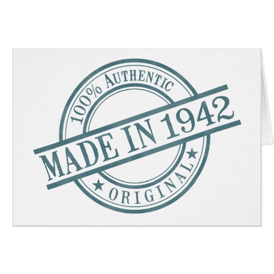 Made in 1942 card