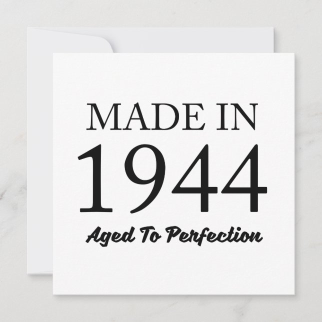 Made In 1944 Card (Front)