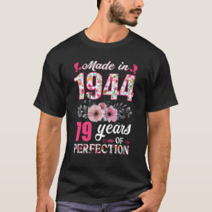 Made In 1944 Floral 78 Year Old 78th Birthday Wome T-Shirt