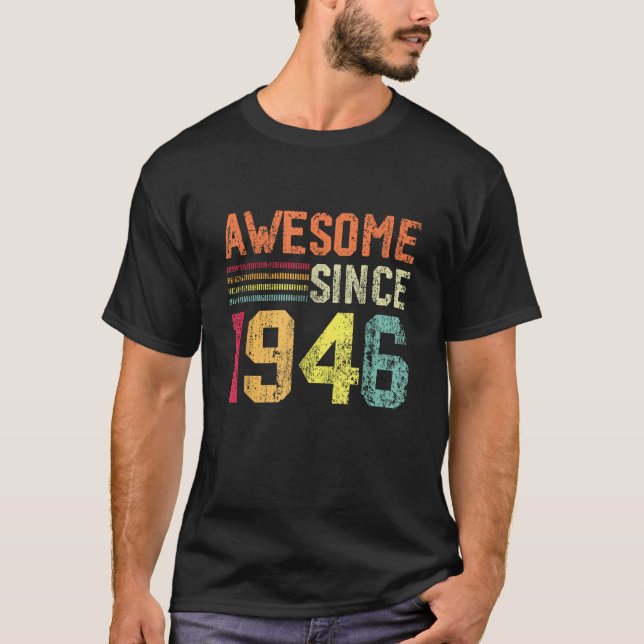 Made in 1946 Men Women Funny Limited Edition 1946 T-Shirt (Front)