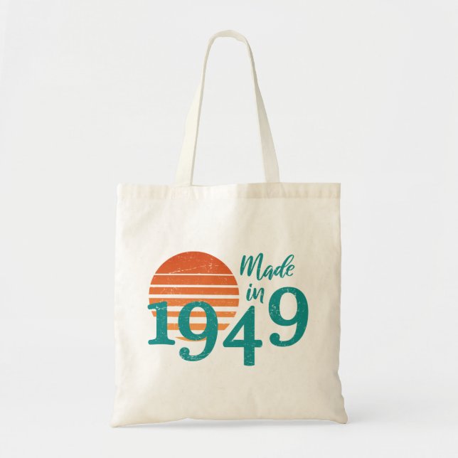 Made In 1949 Vintage Tote Bag (Front)