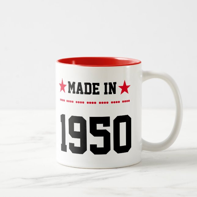 Made in 1950 Two-Tone coffee mug (Right)