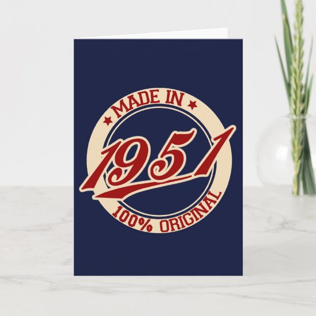 Made In 1951 Card (Front)