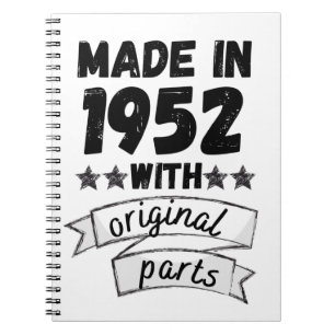 made in 1952 with original parts, notebook