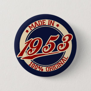 Made In 1953 6 Cm Round Badge