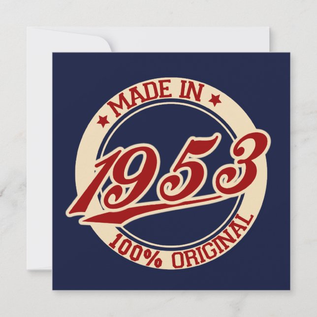 Made In 1953 Card (Front)