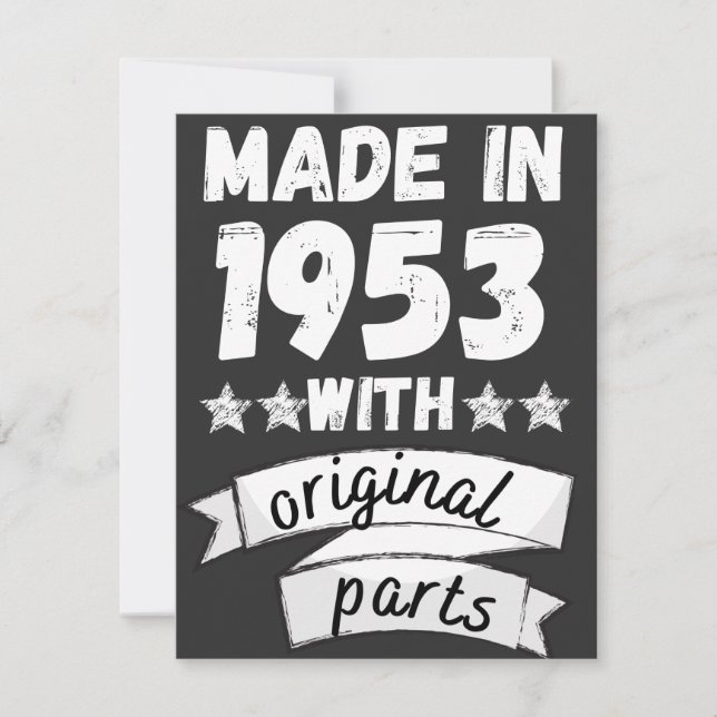 made in 1953 with original parts, holiday card (Front)