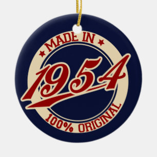 Made In 1954 Ceramic Tree Decoration