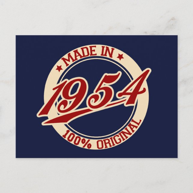 Made In 1954 Postcard (Front)
