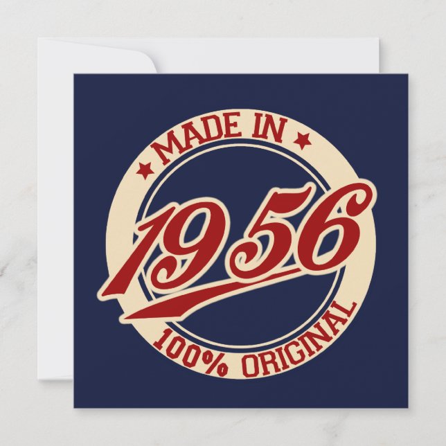Made In 1956 Card (Front)