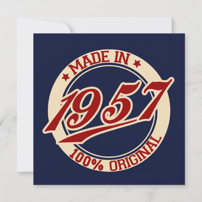 Made In 1957 Card (Front)
