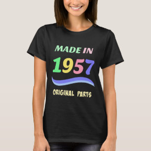 Made in 1957, colourful text design T-Shirt