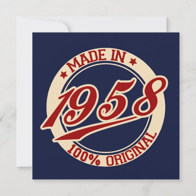 Made In 1958 Card (Front)