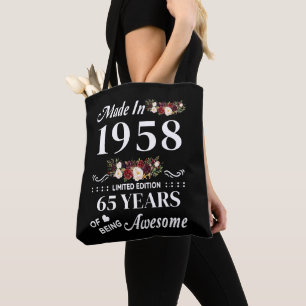 Made In 1958 Limited Edition 65 Years Of Being Tote Bag