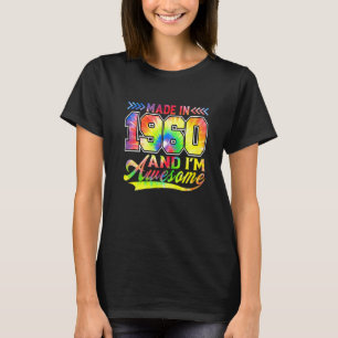 Made In 1960 And I'm Awesome Colour Spectrum Birth T-Shirt