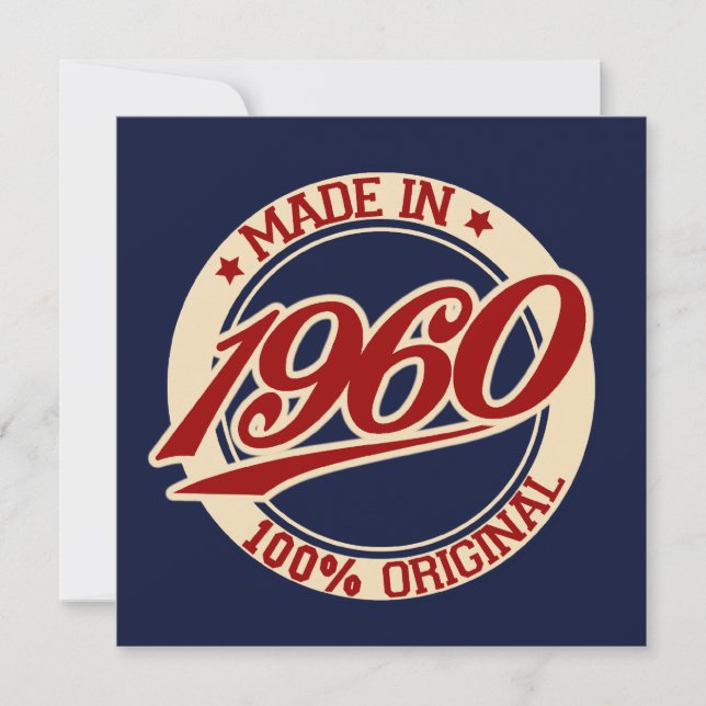 Made In 1960 Card (Front)