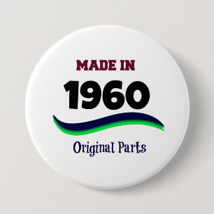 Made in 1960, Original Parts 7.5 Cm Round Badge