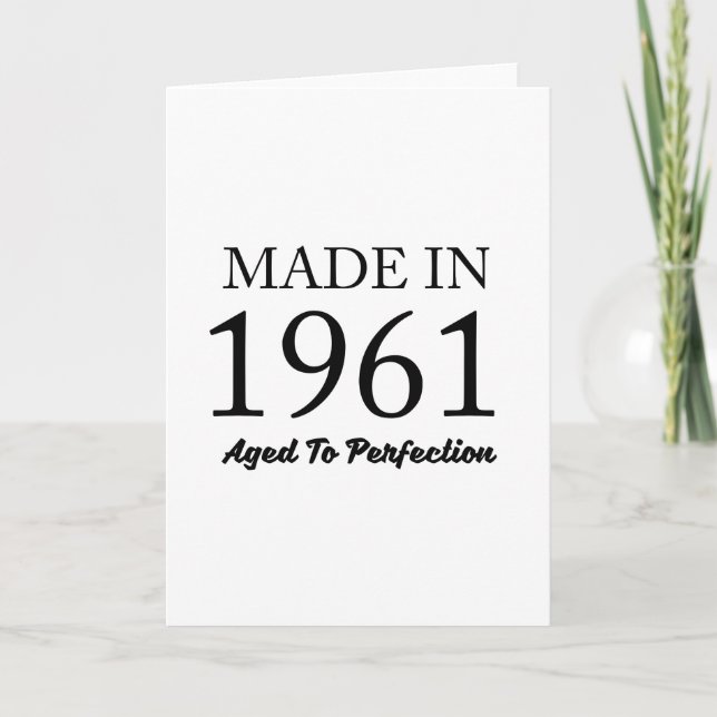 Made In 1961 Card (Front)
