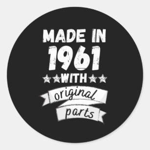 made in 1961 with original parts, classic round sticker