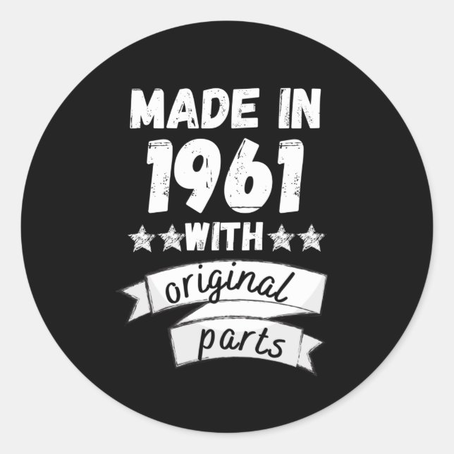 made in 1961 with original parts, classic round sticker (Front)