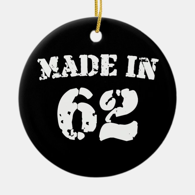Made In 1962 Ceramic Tree Decoration (Front)